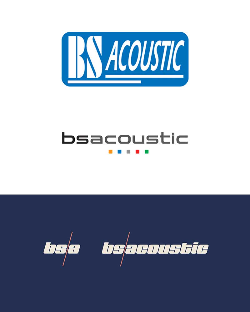 vývoj loga bs acoustic