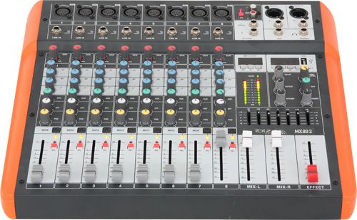 MX802 Ibiza Sound analógový mix. pult